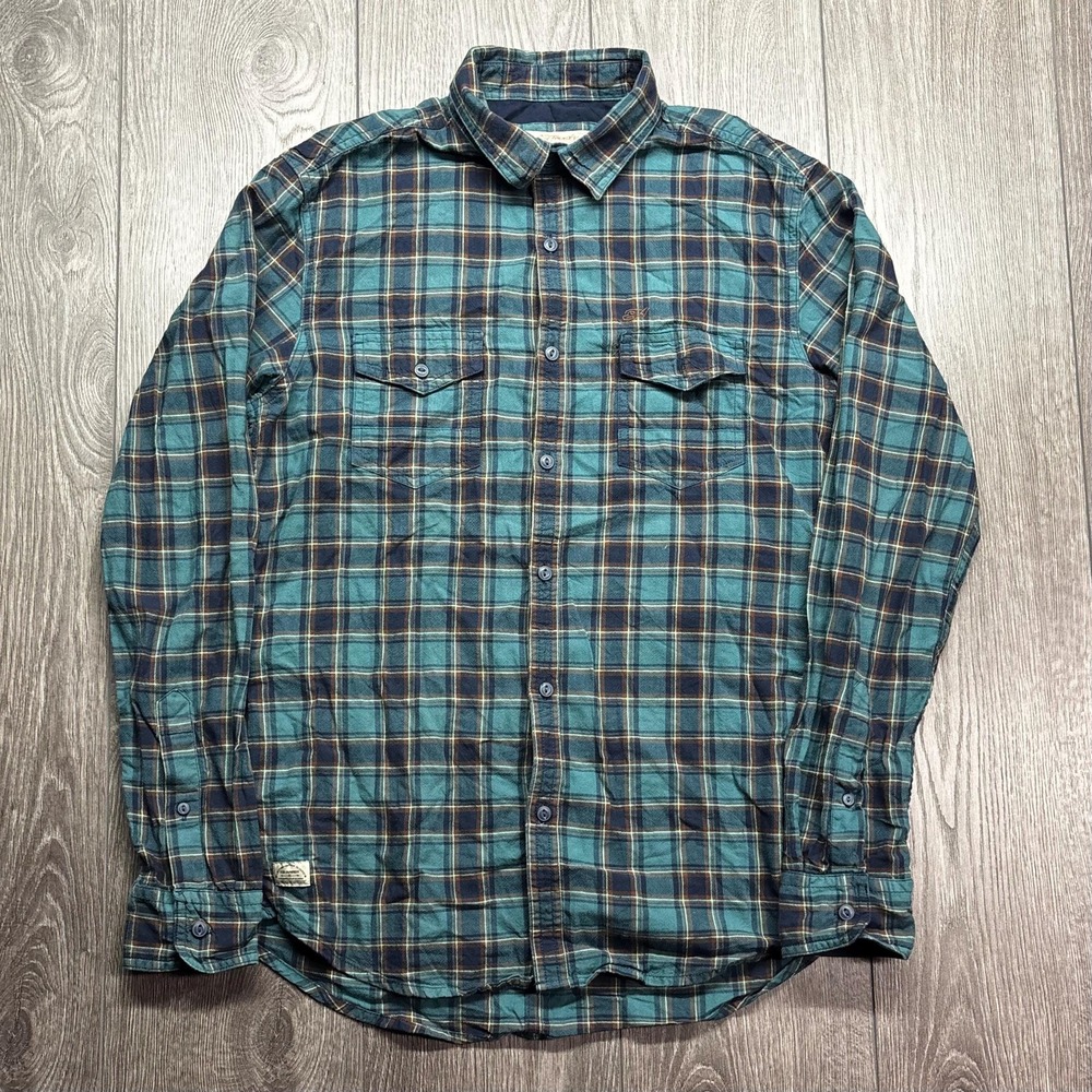 Vintage Ed Hardy Y2k Plaid Flannel Button Up Down Shirt Medium Designer